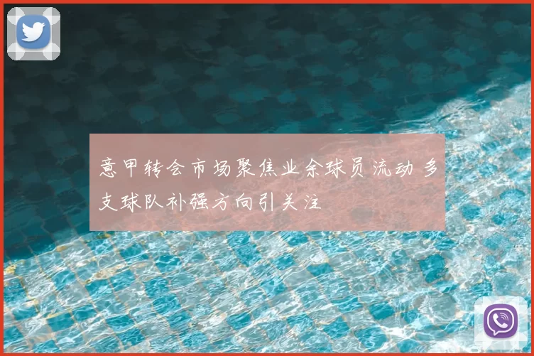 意甲转会市场聚焦业余球员流动 多支球队补强方向引关注